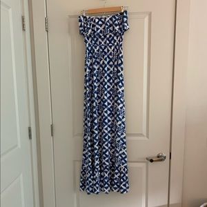 Mahi Gold strapless maxi dress